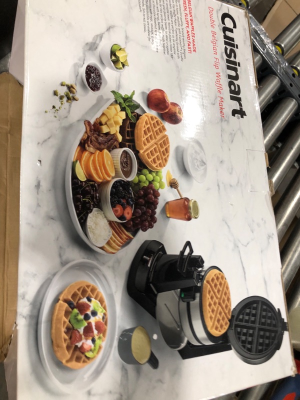 Photo 3 of Cuisinart WAF-F40 Double Flip Belgian Waffle Maker,New Black/Stainless Double New Black/Stainless
