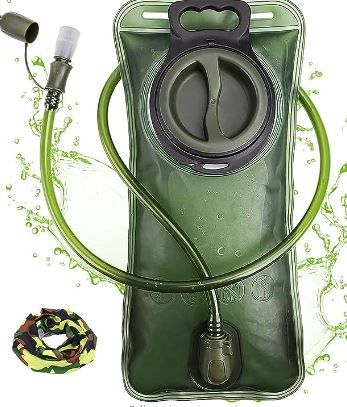 Photo 1 of Hydration Bladder 3L Water Reservoir,BPA Free Leak Proof Water Bladder for Hiking Backpack Biking and Compaing Military Green 3 Liter Water Pouch Hydration Pack Replacement (3L)