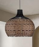 Photo 1 of  Rattan Pendant Light for Kitchen Island, Wicker Chandelier, Handmade Woven Hanging Ceiling Lighting Fixtures Lampshade for Living Room Bedroom