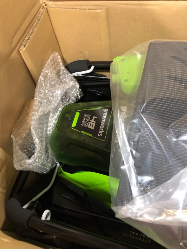 Photo 3 of Greenworks 2 x 24V (48V) 17" Cordless Lawn Mower, (2) 4.0Ah USB Batteries (USB Hub) and Dual Port Rapid Charger Included 17" Mower (2 x 4.0Ah)