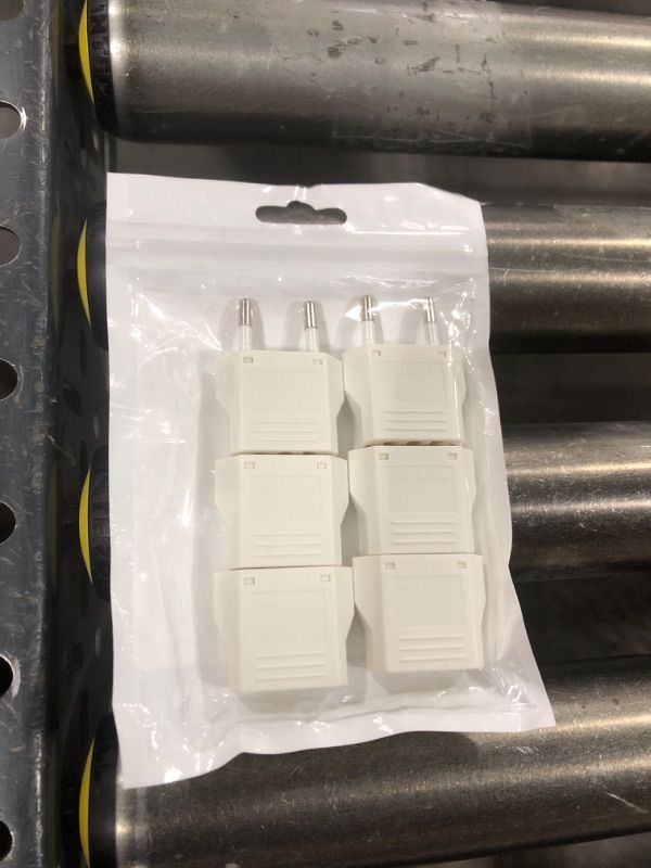 Photo 2 of 6 European Plug Adapters, European Travel Plug Converter, AC Power Converter from European Plug to US Socket, Socket Adapters for AU, US, EU, IT, E/F Countries plug-EU-White