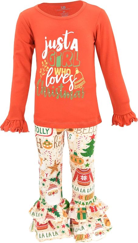 Photo 1 of Unique Baby Girls 2pc Matching Outfit For Every Holiday Ruffled Long Sleeve Legging Sets 1 6y