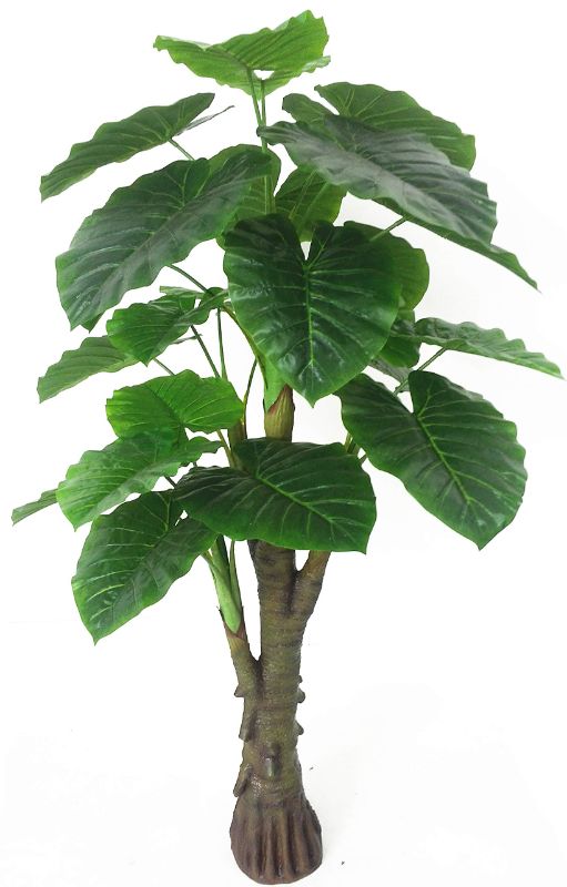 Photo 1 of AMERIQUE Gorgeous & Unique 6 Feet Royal Hawaiian Elephant Ear Artificial Plant with Giant Leaves, UV Protection, Feel Real Tech, Standable, 6', Green
