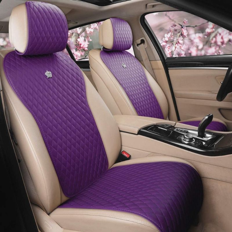 Photo 1 of Red Rain Purple Car Seat Cover Leather Seat Protector for Car Comforty Car Seat Cover 2/3 Covered 11PCS Universal Fit Car/Auto/Truck/SUV (A-Purple)
