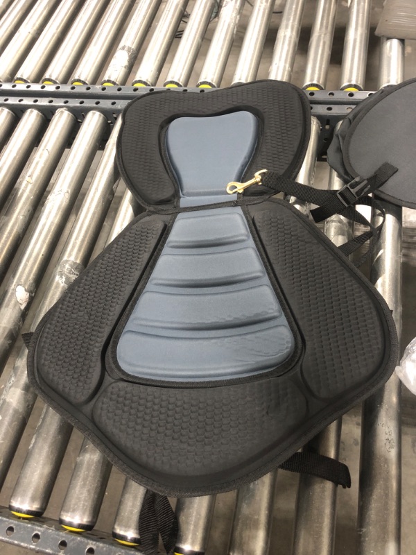 Photo 2 of 2 Pack of Kayak Seat Deluxe Padded Canoe Backrest Seat Sit On Top Cushioned Back Support SUP Paddle Board Seats with Detachable Storage Bag 4 Adjustable Straps for Kayaking Canoeing Rafting Fishing
