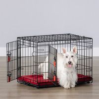 Photo 1 of Ultra-Strong Double Door Wire Dog Crate with Divider Panel

