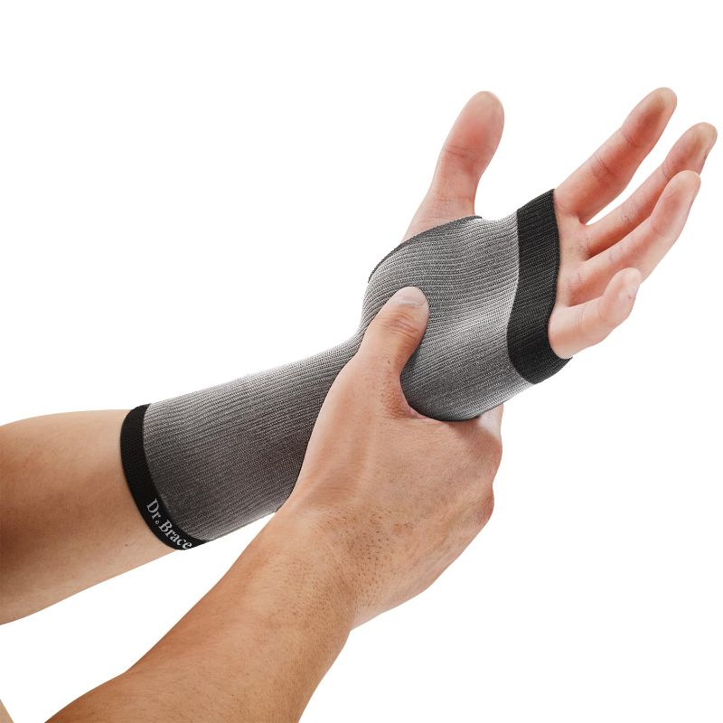 Photo 1 of [Size S] DR. BRACE - MADE IN USA - Wrist Brace & Compression Arthritis Gloves. Support Sleeves for Carpal Tunnel,Tendonitis, Wrist Pain Relief,Computer Typing, Fits Both Hands (Single) (Mercury, Small)