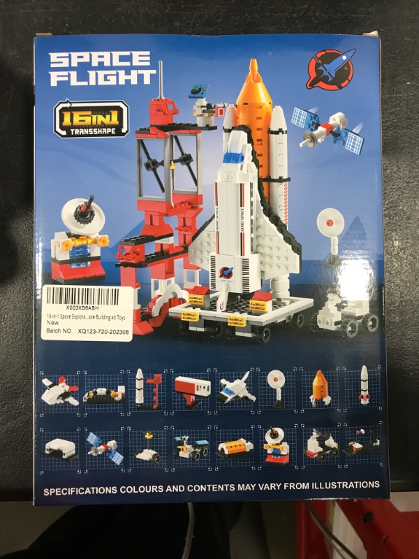 Photo 2 of 16 in 1 Space Rocket Launch Center Building Toy Set, STEM-Inspired Space Toy with Rocket, Launch Tower, Observatory, Control, Birthday Christmas Easter Gifts for 6 7 8 9 10 11 12 Year Old Boys 123-720