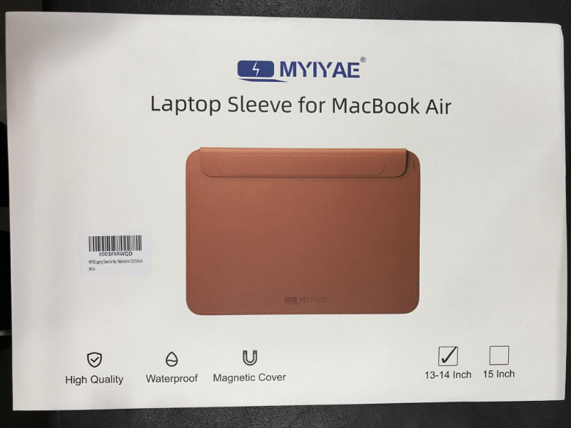 Photo 2 of Leather Protective Sleeve for MacBook Pro 14 inch, Compatible with MacBook Air 13.3 inch 13.6 inch 13 inch M1 M2 M3, Water Resistance Bussiness Briefcase Tablet Carrying Case