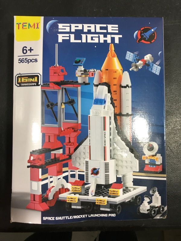 Photo 2 of 16 in 1 Space Rocket Launch Center Building Toy Set, STEM-Inspired Space Toy with Rocket, Launch Tower, Observatory, Control, Birthday Christmas Easter Gifts for 6 7 8 9 10 11 12 Year Old Boys 123-720