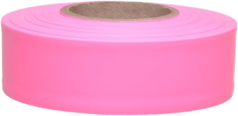 Photo 1 of Swanson Tool Co., Inc Pink Swanson Tool Co 1-3/16 Inch Foot Taffeta Safety Roll Flagging Model # RFTP300, 1-3/16 in. x 300 Ft 1-3/16 In. x 300 Ft. Pink