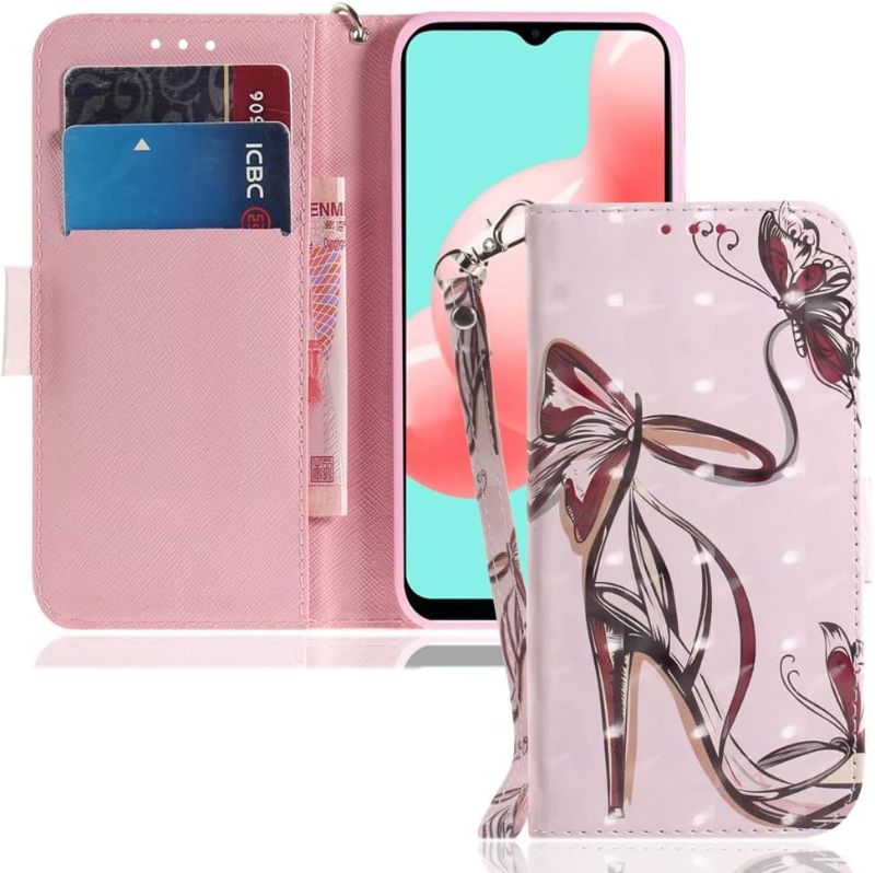 Photo 1 of MEMAXELUS Wallet Case for Nokia G60 5G, Nokia G60 5G Phone Case with Kickstand Card Holder Slot 3D Cute Pattern Cover Flip Premium Leather Protective Case for Nokia G60 5G Butterfly High Heels TX