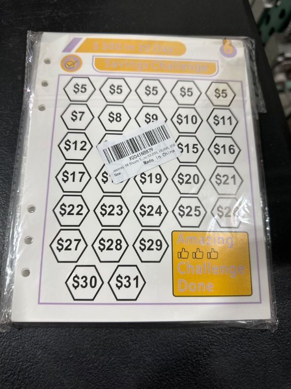 Photo 2 of 58 Sheets100 Envelopes Money Saving Challenge A5 Binder Inserts 6 Ring A5 Binder Sleeves Include 4 Pocket Card Binder Sleeves, Savings Challenge Tracker to Save $5,050, 10,000, 500