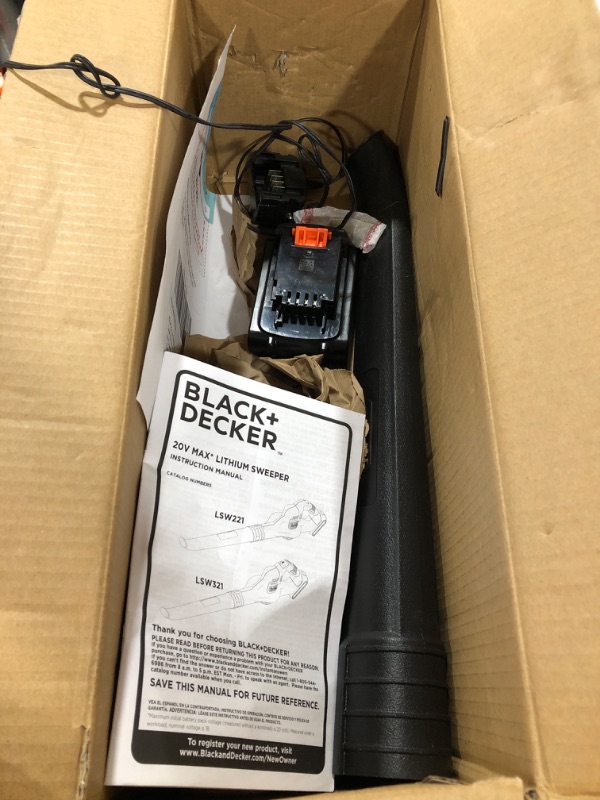 Photo 3 of Black + Decker Hard Surface Sweeper, Cordless LSW221