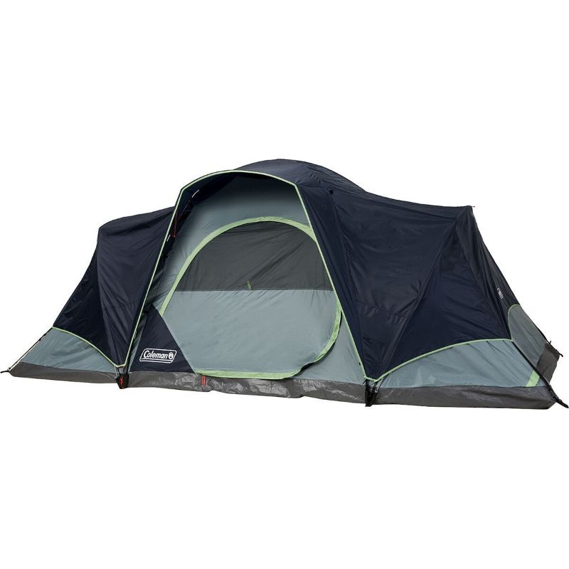 Photo 1 of Coleman Skydome XL Family Camping Tent, 8/10/12 Person Dome Tent with 5 Minute Setup, Includes Rainfly, Carry Bag, Storage Pockets, Ventilation, and Weatherproof Liner, Blue Nights
