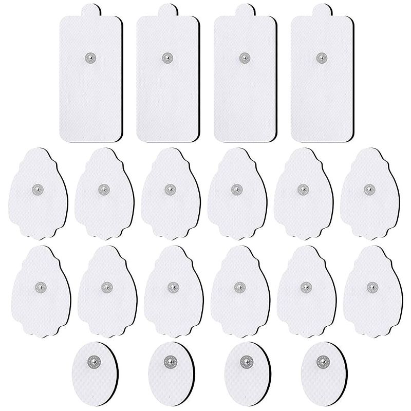 Photo 1 of TENS/EMS Unit Replacement Pads NURSAL 20 Pack 3.5mm Snap Electrode Pads for Electrotherapy (Not Fit NURSAL Blue Tens) Reuse More Than 30 Times, Compatible with Belifu, AVCOO, MEDVICE TENS Machine
