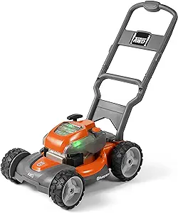 Photo 1 of Husqvarna Toy Lawn Mower with Realistic Sounds and Light-Up Engine, Toddler Lawn Mower Toy for Ages 2 and Up
