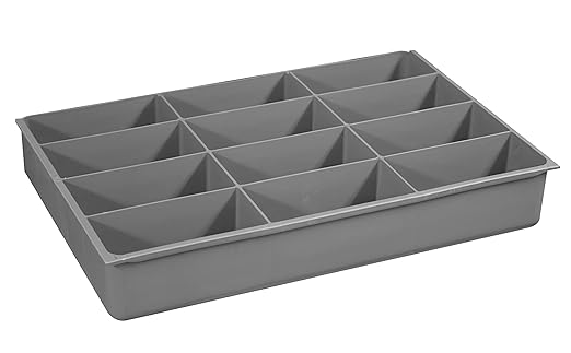 Photo 1 of Durham 229-95-12-IND Small, 12 Compartment Insert, Gray 