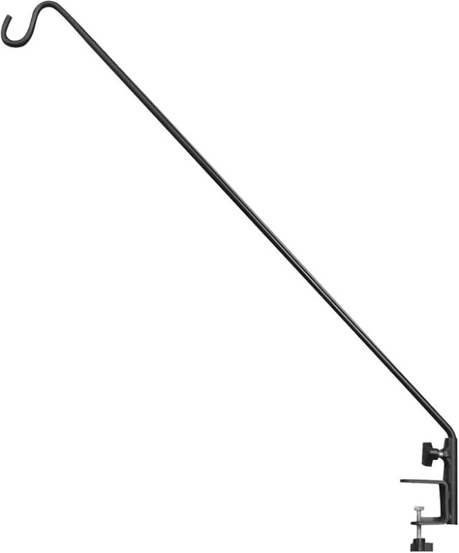 Photo 1 of ERYTLLY Heavy Duty Deck Hook, Extensible and Adjustable Deck Hook with 2" Non Slip Horizontal Clamp for Hanging Bird Feeder, Plants, Suet Baskets,Wind Chimes,Lanterns and More