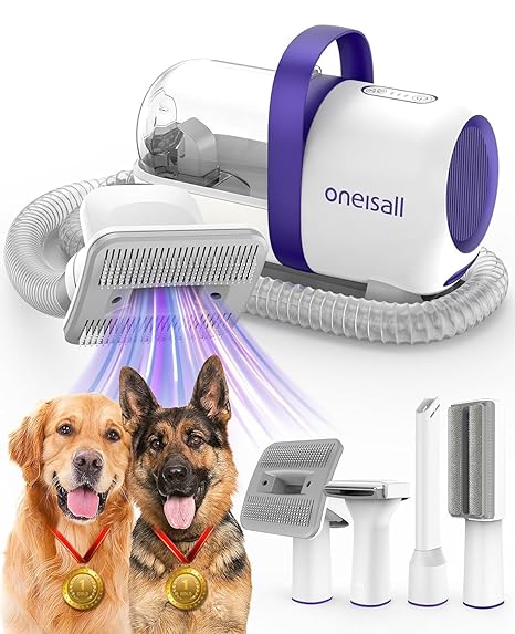 Photo 1 of oneisall Dog Vacuum Brush for Shedding Grooming/Low Noise Pet Grooming Vacuum for Thick and Undercoat, 1.5L Dust Cup Dog Grooming Vaccum for Shedding Pet Hair, Home Cleaning 