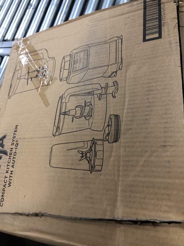 Photo 1 of Ninja AMZ493BRN Compact Kitchen System, 1200W, 3 Functions for Smoothies, Dough & Frozen Drinks with Auto-IQ, 72-oz.* Blender Pitcher, 40-oz. Processor Bowl & 18-oz. Single-Serve Cup, Grey Black