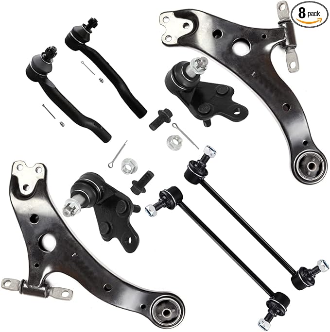 Photo 1 of SCITOO 8pcs Front Suspension Kit Lower Control Arm Assembly Lower Ball Joints Outer Tie Rod Ends Sway Bar Links Fit For 2013-2018 For Toyota Avalon 2012-2017 For Toyota Camry 
