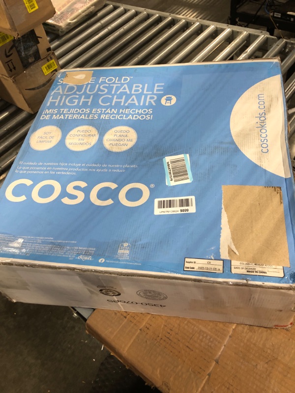 Photo 2 of Cosco Simple Fold Adjustable High Chair, Folds Flat and Stands on its own, Making it Easy to Store or take on The go, Organic Waves