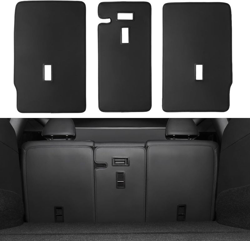 Photo 1 of BASENOR 3PCS Tesla Model Y Second Row Seats Back Cover All Weather Rear Back Seat Protector Back Seat Cover Pet Mat for 2024-2020 5-Seater Model Y