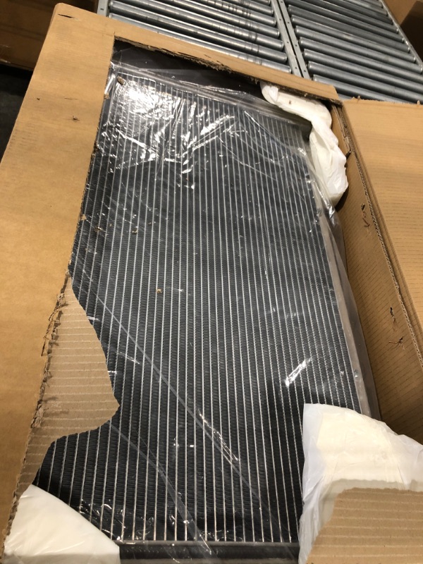 Photo 3 of ALLOYWORKS 4 Row Core Aluminum Radiator For 1967-1972 Chevy C/K Series C10 C20 K10 K20 Pickup Suburban Truck Radiators, with 2 x 12" Fan w/Louver Shroud Thermostat Relay Wire Kit Radiator, OEM# CU369 4 row radiator shroud fan relay kit