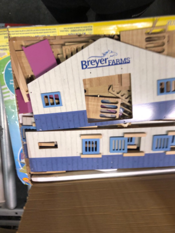 Photo 1 of Breyer Horses Farms Deluxe Wooden Playset | 19 Piece Playset | 2 Stablemates Horses Included | 20" L x 16" W x 8.5" H | 1:32 Scale | Model #59215, Multi Deluxe 19 piece Playset