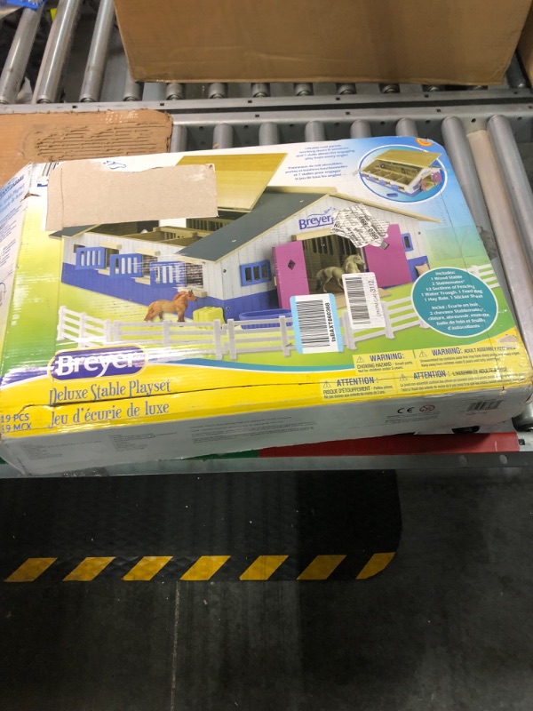 Photo 1 of Breyer Horses Farms Deluxe Wooden Playset | 19 Piece Playset | 2 Stablemates Horses Included | 20" L x 16" W x 8.5" H | 1:32 Scale | Model #59215, Multi Deluxe 19 piece Playset