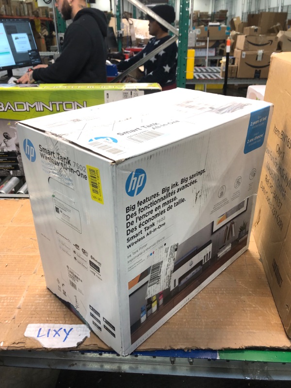 Photo 2 of ****** NO CORD ******  HP Smart -Tank 7602 Wireless All-in-One Cartridge-free Ink Printer, up to 2 years of ink included, mobile print, scan, copy, fax, auto doc feeder, featuring an app-like magic touch panel (28B98A),Blue
