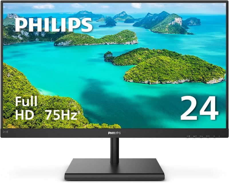 Photo 1 of PHILIPS 241E1S 24" Frameless Monitor, 1920x1080 Full HD IPS, 106% sRGB, 75Hz, FreeSync, VESA, 4Yr Advance Replacement
