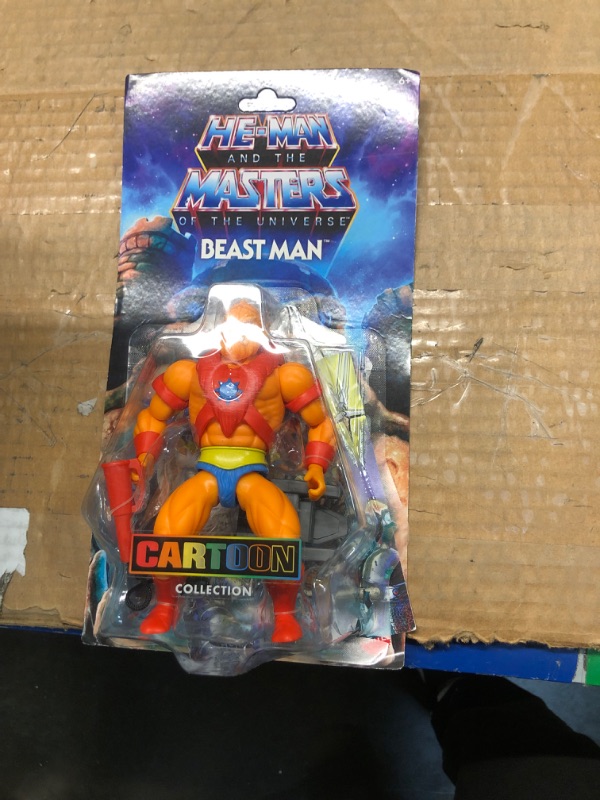 Photo 3 of ?Masters of the Universe Origins Toy, Cartoon Collection Beast Man Action Figure, 5.5-inch Scale Villain with Removable Armor & Whip