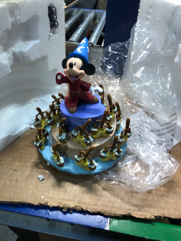 Photo 4 of Precious Moments - Disney Showcase Mickey Mouse Dream A Fantastic Dream Resin Rotating Musical - Plays "Sorcerer's Apprentice" Tune - Ideal Birthday Gift or Holiday Gift