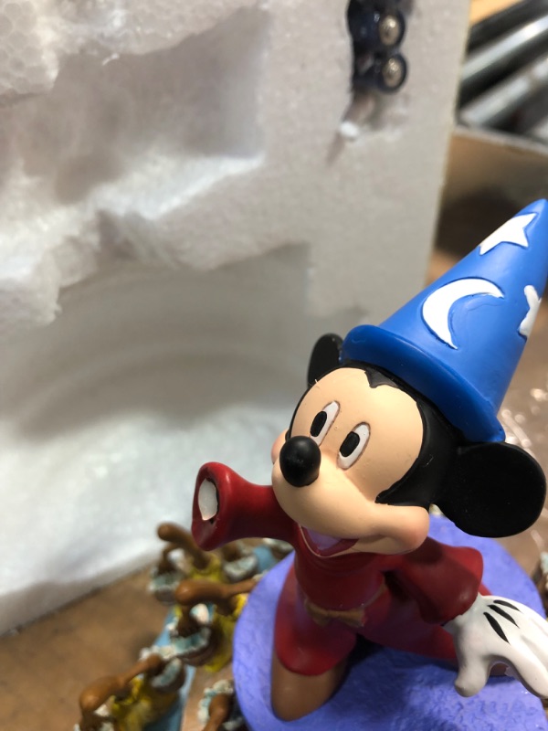 Photo 5 of Precious Moments - Disney Showcase Mickey Mouse Dream A Fantastic Dream Resin Rotating Musical - Plays "Sorcerer's Apprentice" Tune - Ideal Birthday Gift or Holiday Gift