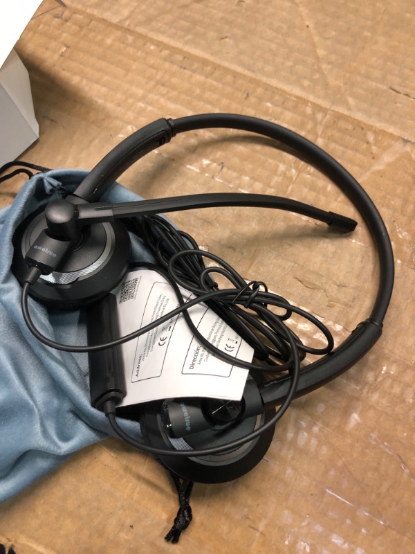 Photo 1 of awatrue Wired Headset with Microphone for PC Laptop - 3.5mm Jack On Ear Headphones with Noise Cancelling Microphone for Boom Skype Webinars, in-line Control,Comfortable