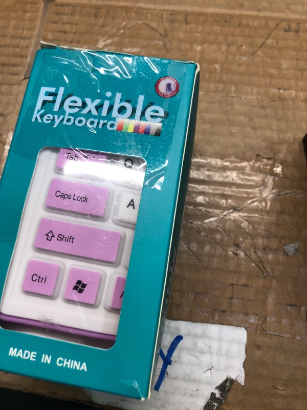 Photo 1 of Foldable Silicone Keyboard,USB Wired Silicone Keyboard,103 Keys Waterproof Rollup Keyboard,Soft Touch Keyboard for PC,Laptop,Notebook() Purple