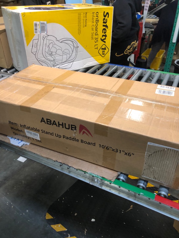 Photo 1 of Abahub Inflatable SUP, Wide 10'6" x 31"/34" x 10'6" iSUP, Blue Standup Paddleboard with Adjustable SUP Kayak Paddle, for Yoga, Paddle Board, Kayaking, Surf, Canoe, Fishing 31" Blue lite
