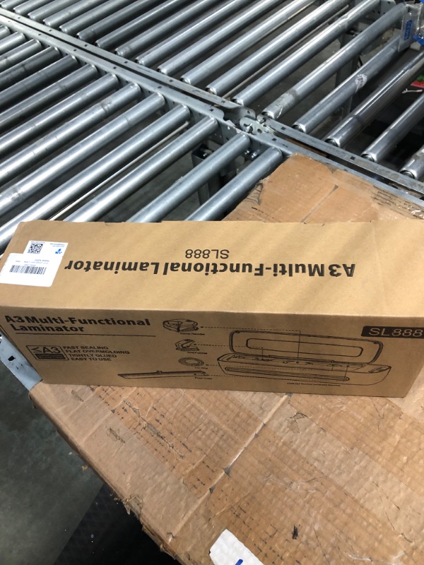 Photo 1 of Laminator 13 Inch A3 Laminator Machine, 9 in 1 Desktop Thermal Laminator Never Jam 40 Laminating Pouches, Paper Trimmer and Corner Rounder, 1Min Fast Warm-Up Home Office School Use, White