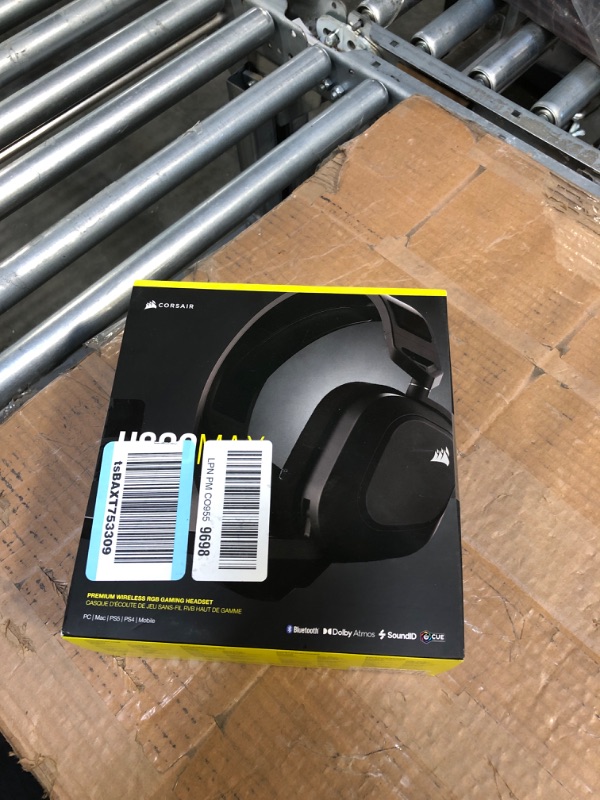 Photo 2 of Corsair HS80 MAX Wireless Multiplatform Gaming Headset with Bluetooth - Dolby Atmos - Broadcast Quality Microphone - iCUE Compatible - PC, Mac, PS5, PS4, Mobile - Steel Gray Wireless with Bluetooth Gray