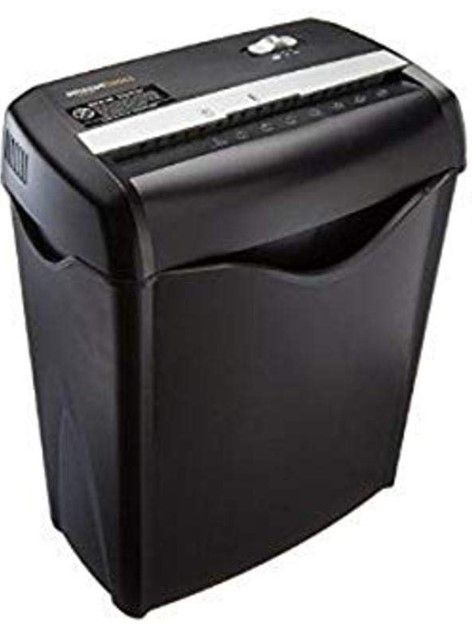 Photo 1 of Amazon Basics 6-Sheet Cross-Cut Paper Shredder and Shredder Sharpening 