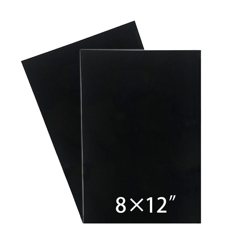 Photo 1 of 2 Pcs Black Acrylic Sheet 8 x12x 0.04" Hard Plastic ABS Sheets Black Plexiglass Sheet Smooth Surface Acrylic Board with Protective Paper,Color Plastic Plexiglass Sheet for Crafts Sgins
 
