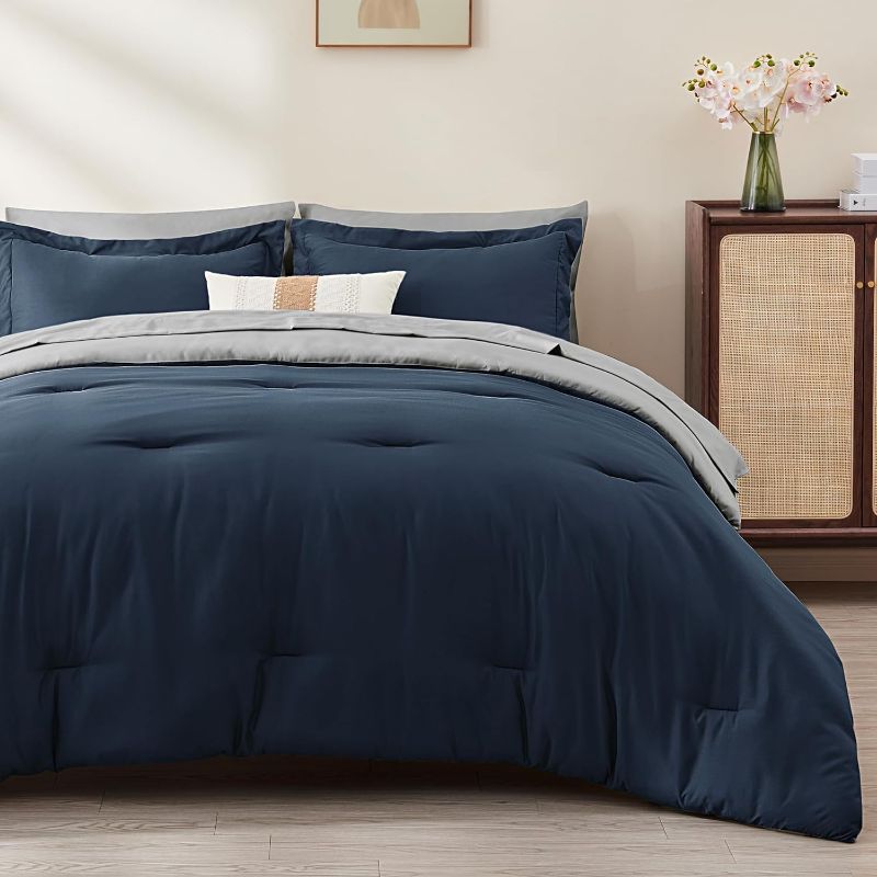 Photo 1 of 102x90 Navy Bed Comforter sheet 