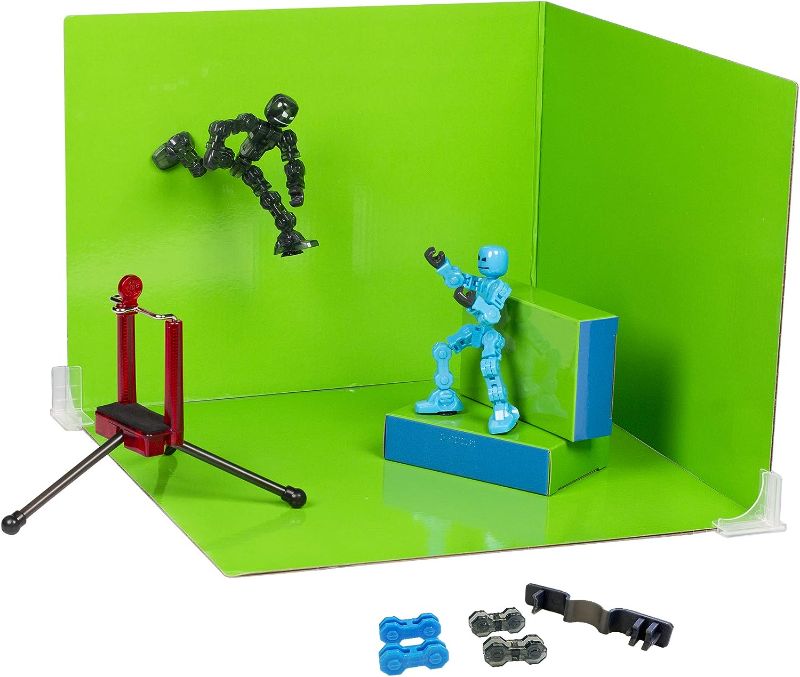 Photo 1 of Zing Klikbot Zanimation Studio - Includes 2 Klikbots, Phone Stand/Holder and 2 Sided Backdrop Screen, for Ages 6 and Up
