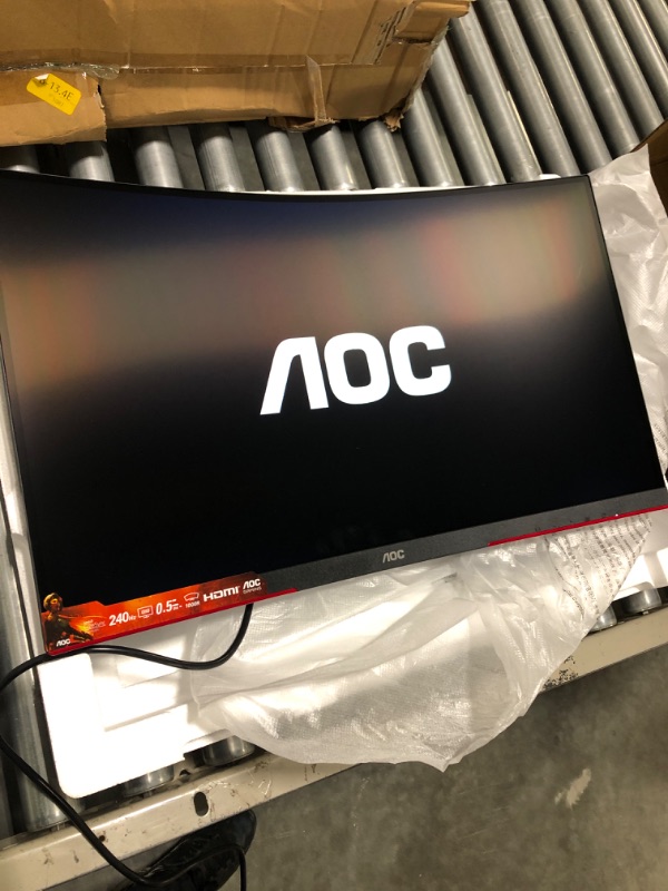 Photo 1 of AOC CQ27G3Z 27" Curved Gaming Monitor, QHD 2K 2560x1440, 1000R VA, 240Hz 0.5ms, FreeSync Premium, Height Adjustable Stand, Xbox PS5 Switch, 3-Year Zero-Bright-dot,Black 240Hz Low Latency 27" QHD Curved Screen