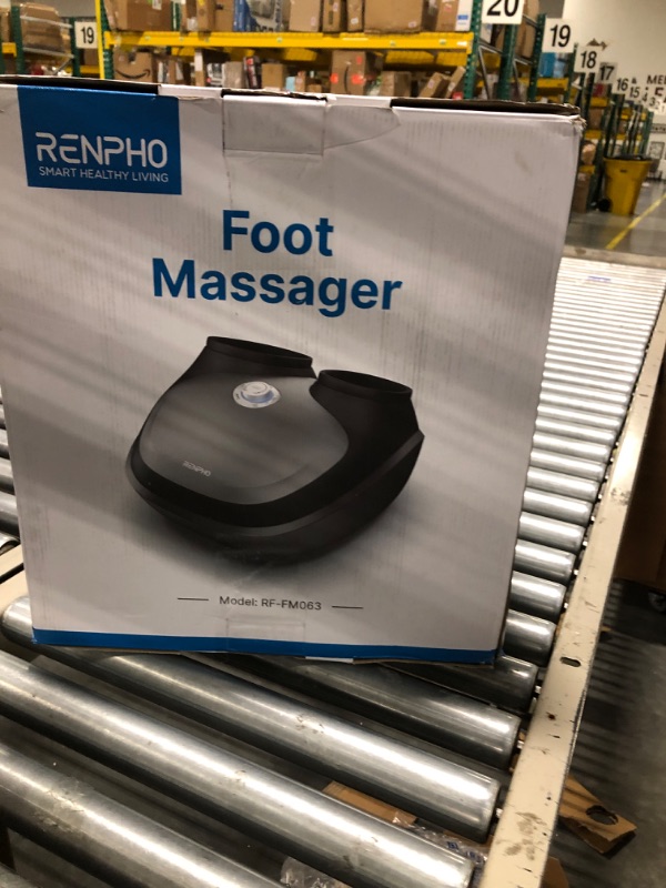 Photo 5 of ***used in good condition***RENPHO Foot Massager Machine with Heat, Shiatsu Deep Kneading, Multi-Level Settings, Delivers Relief for Tired Muscles and Plantar Fasciitis, Fits Feet Up to Men Size 12,Brown