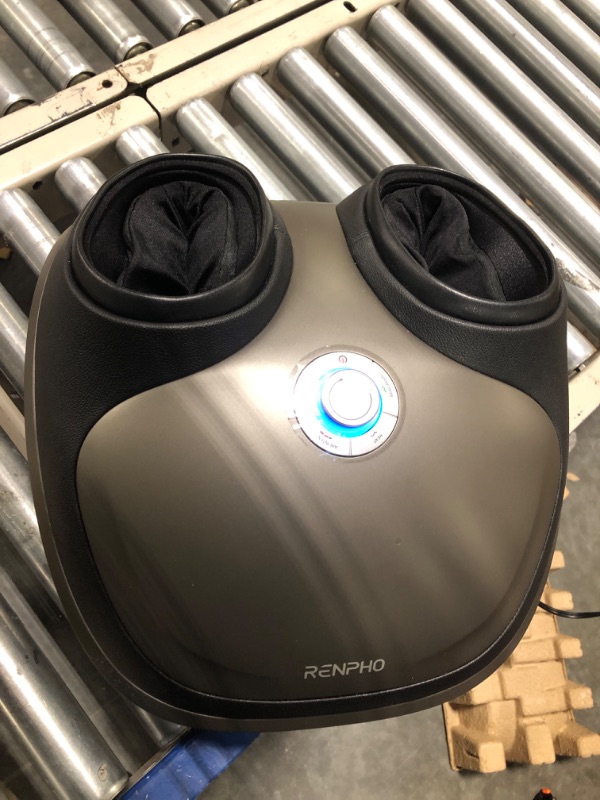 Photo 2 of ***used in good condition***RENPHO Foot Massager Machine with Heat, Shiatsu Deep Kneading, Multi-Level Settings, Delivers Relief for Tired Muscles and Plantar Fasciitis, Fits Feet Up to Men Size 12,Brown
