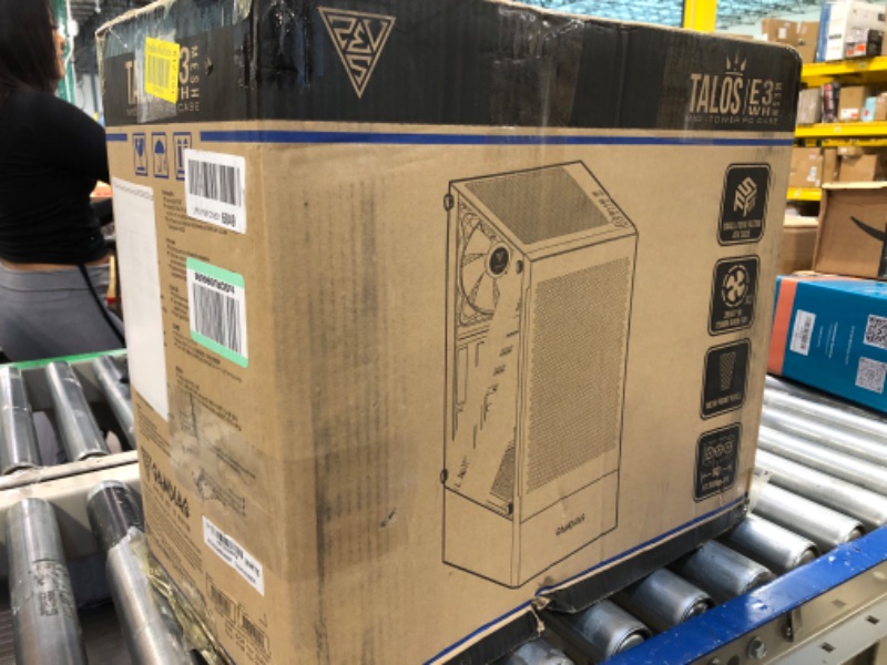 Photo 1 of GAMDIAS White RGB Gaming ATX Mid Tower Computer PC Case with Side Tempered Glass and Excellent Airflow Design & 3 Built-in 120mm ARGB Fans GD-TALOS E3 MESH WH