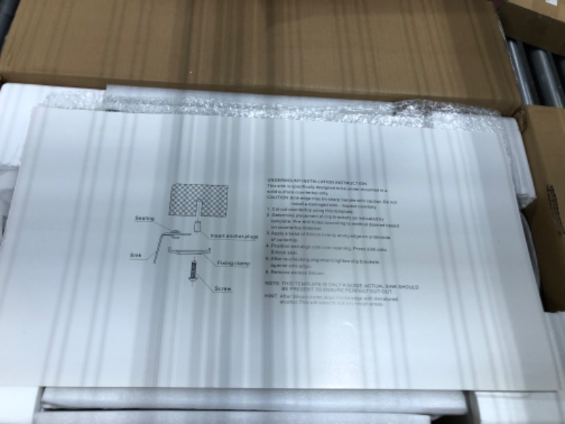 Photo 2 of 30 In Undermount Stainless Steel Kitchen Sink - Dorzom 30"x17" 18 Gauge 9 Inch Deep Stainless Steel Single Bowl Under Mount Kitchen Sink Basin with Accessories Undermount Stainless Steel 30" x 17" x 9"